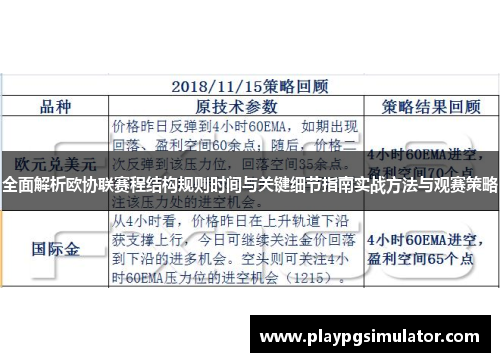 全面解析欧协联赛程结构规则时间与关键细节指南实战方法与观赛策略 全面解析欧协联赛程结构规则时间与关键细节指南实战方法与观赛策略